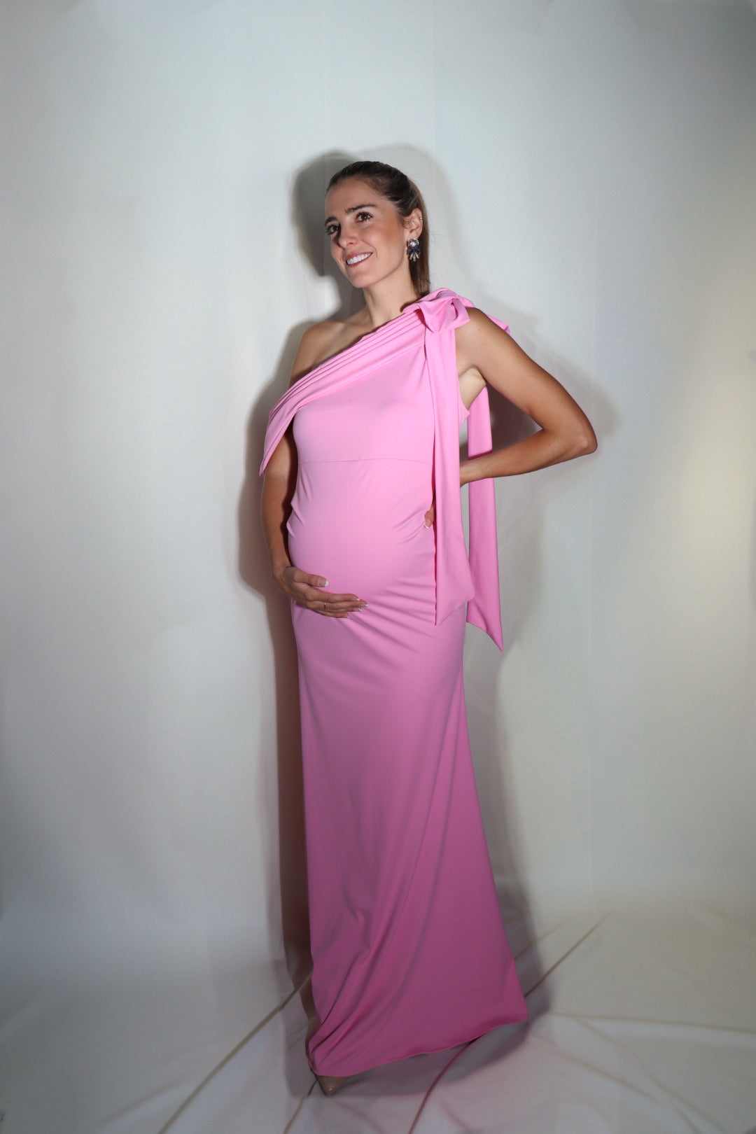 Vestido de maternidad Roberta, rosa maiot licra M