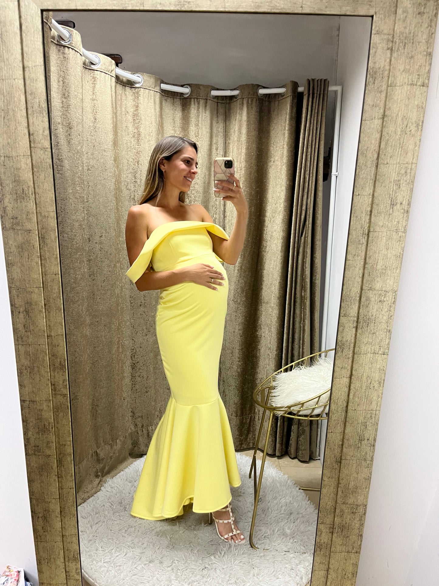 Vestido de maternidad Renata, amarillo CH
