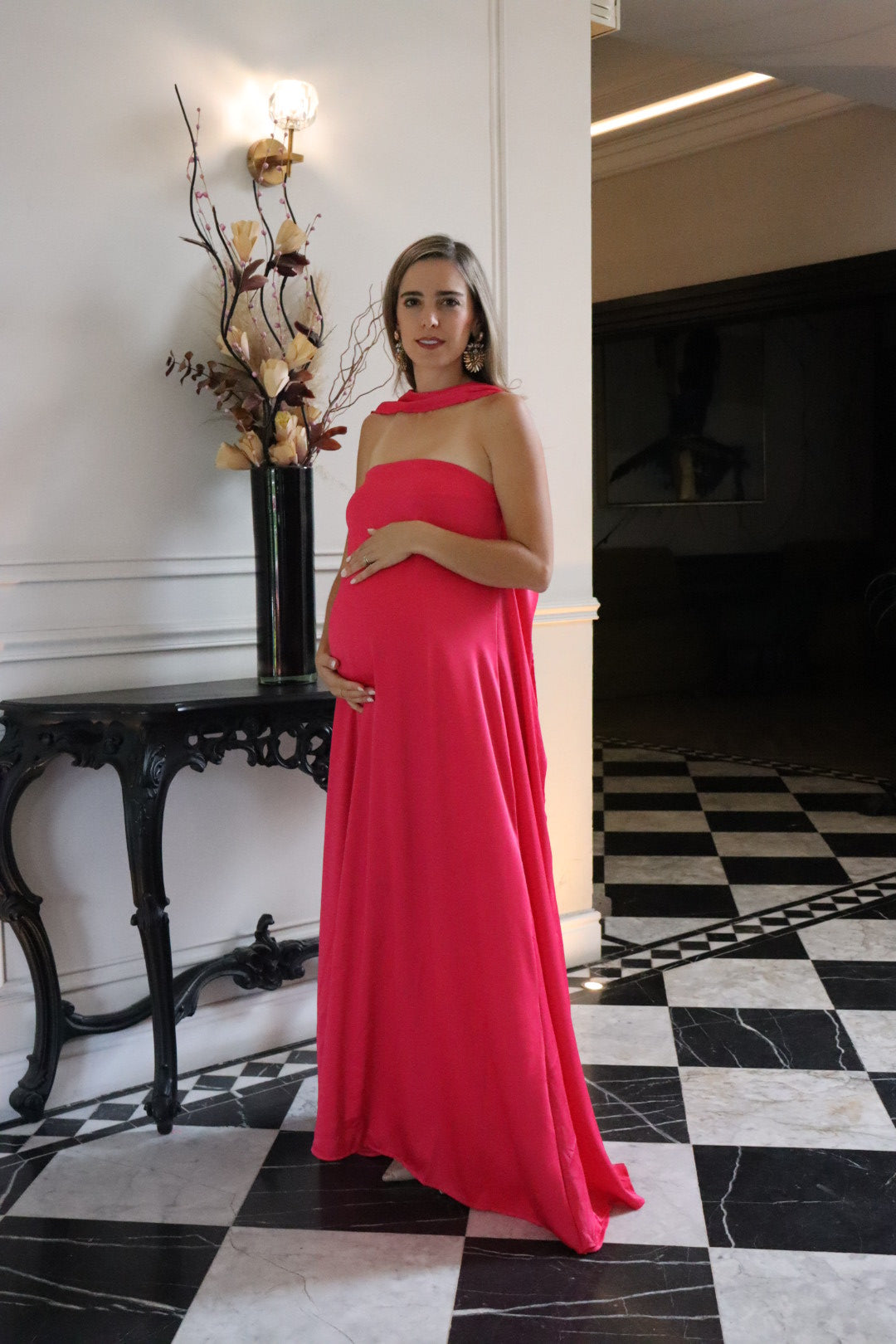 Vestido de Maternidad, Adela rosa Barbie flori CH