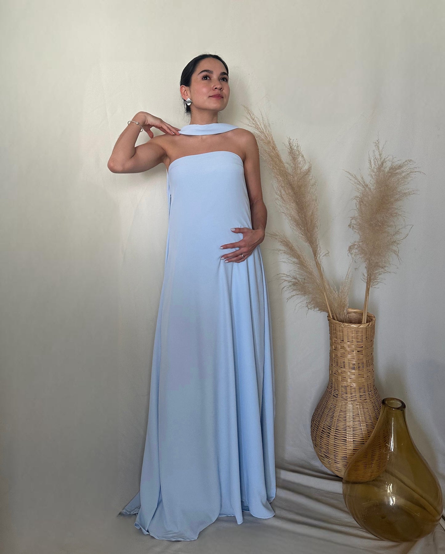 Vestido de Maternidad, Adela azul cielo (XXG)