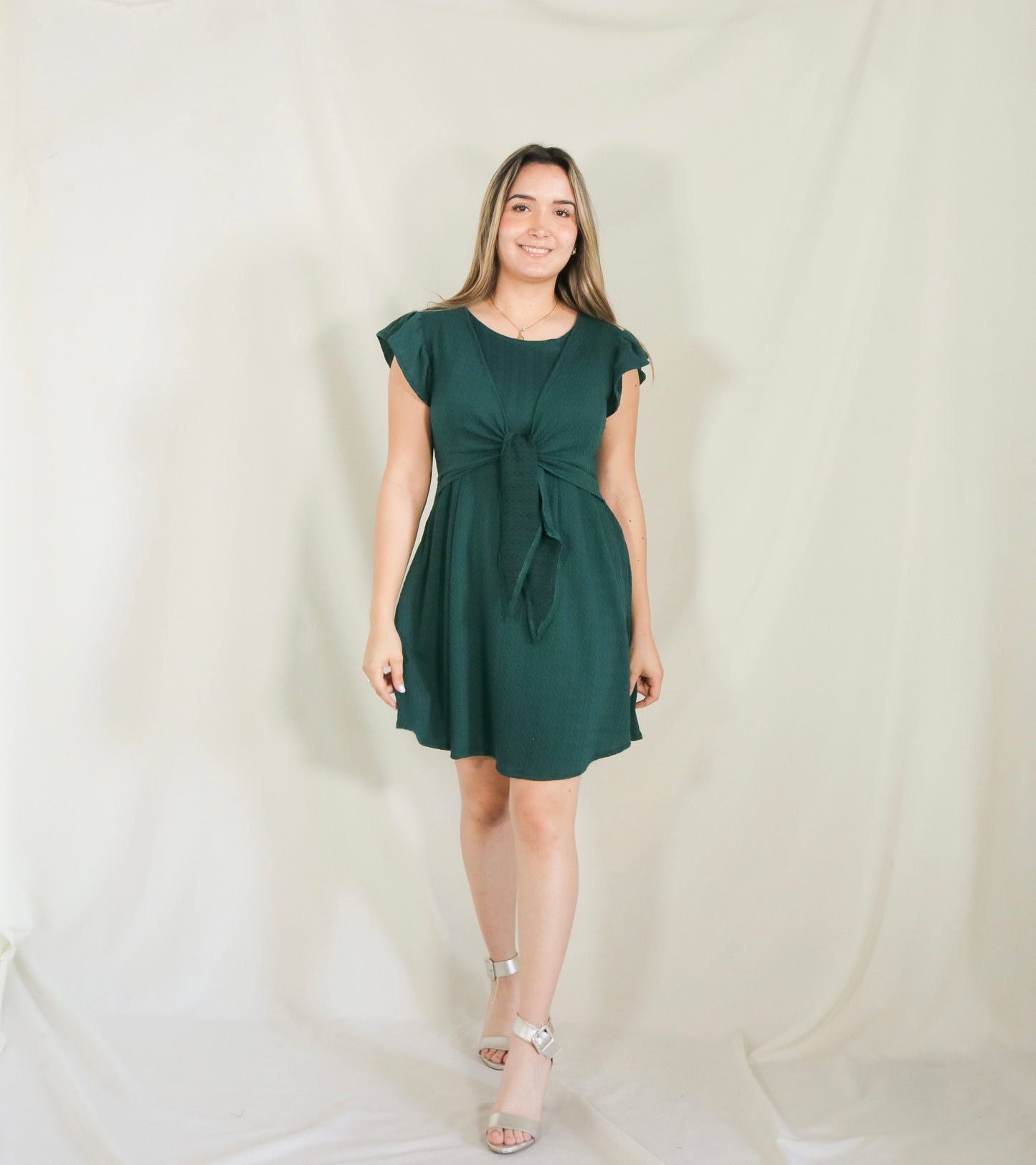 Nursing dress Romina blue white flowers