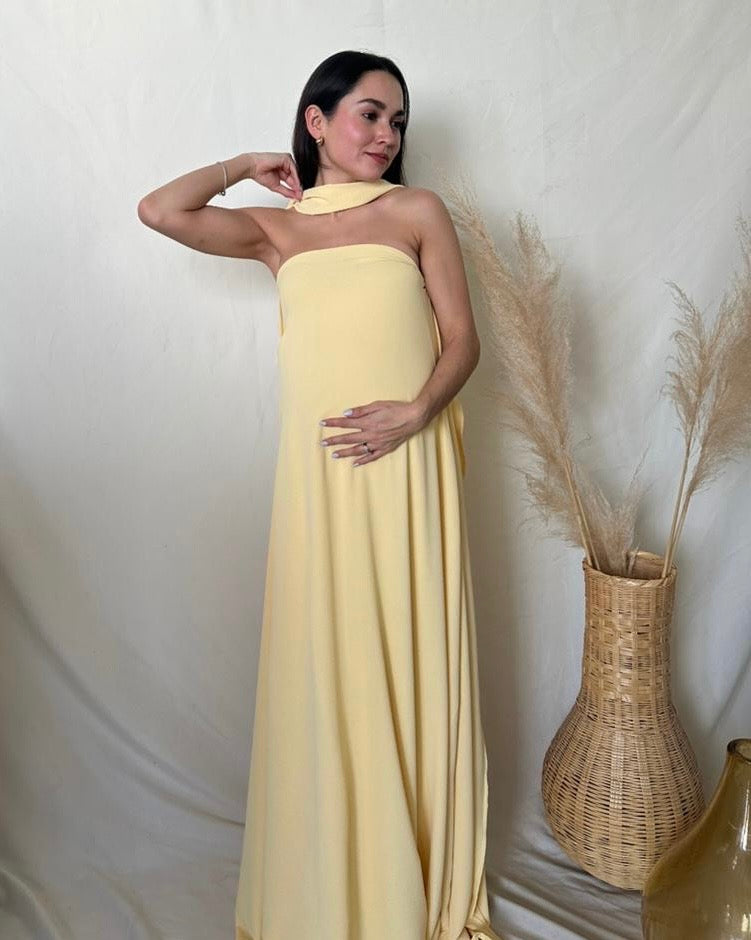 Vestido de Maternidad, Adela amarillo pastel