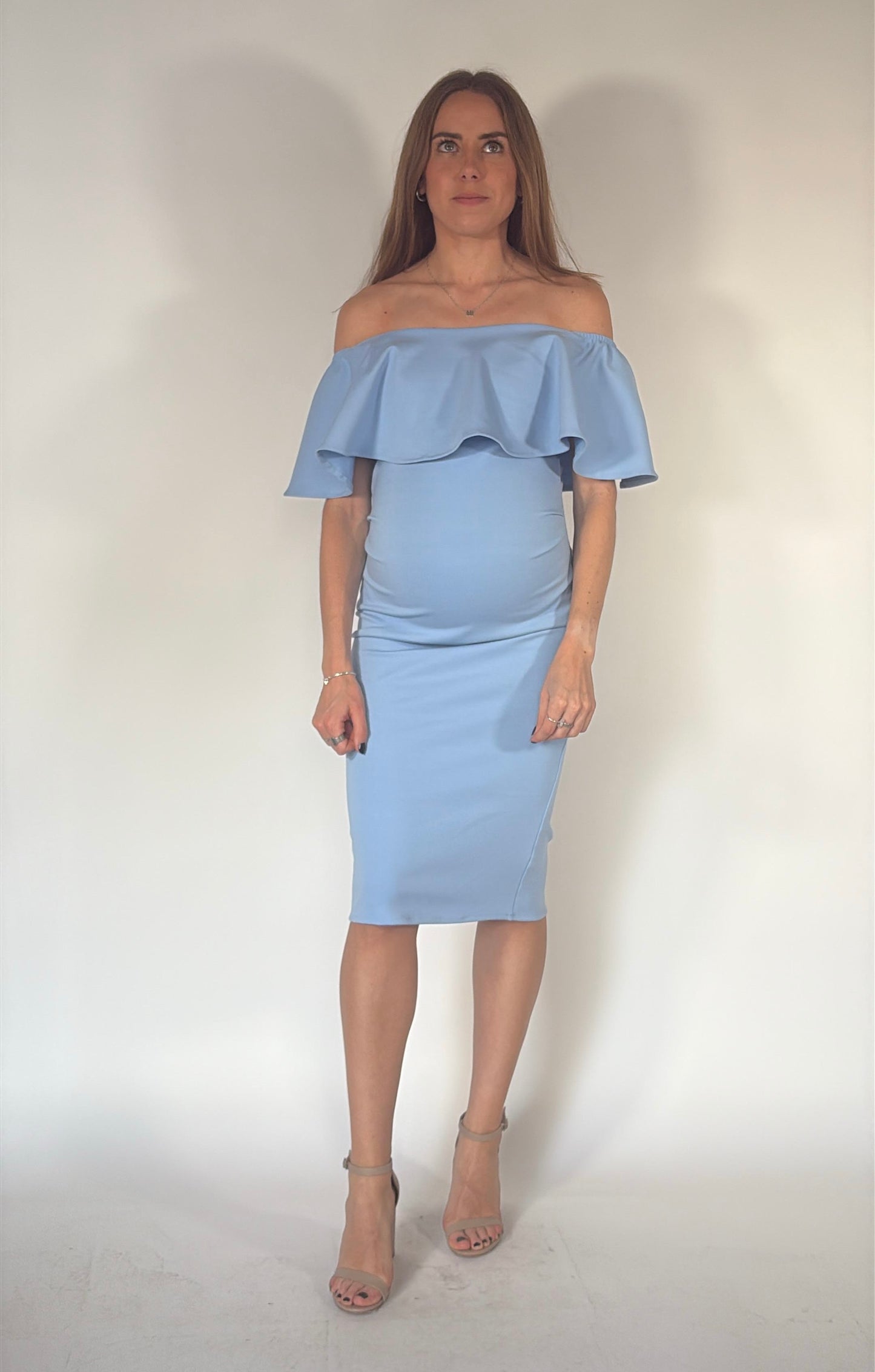 Maternity dress, Arantza sky blue