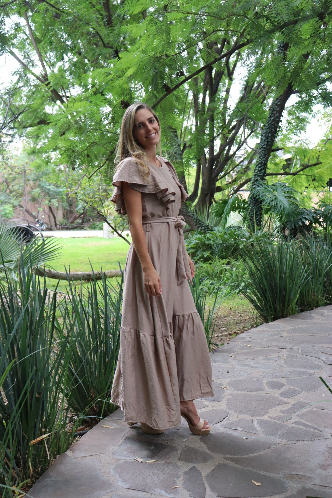 Vestido Mia de lactancia, beige CH