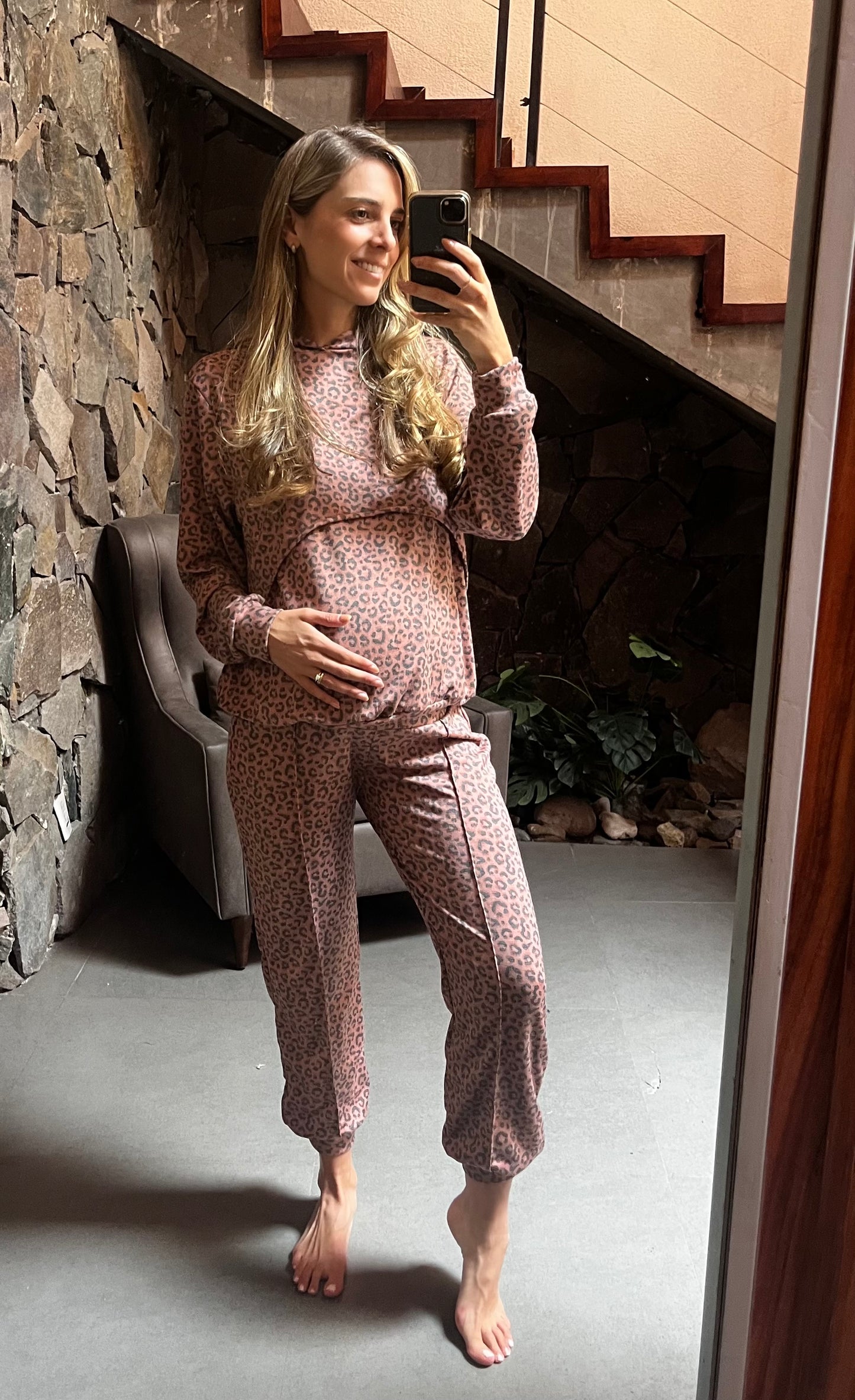 Pants de lactancia leopardo