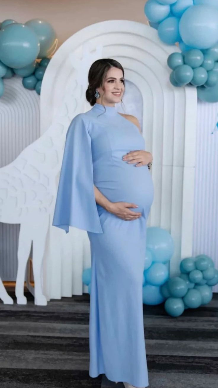 Vestido maternidad, Carola azul cielo CH