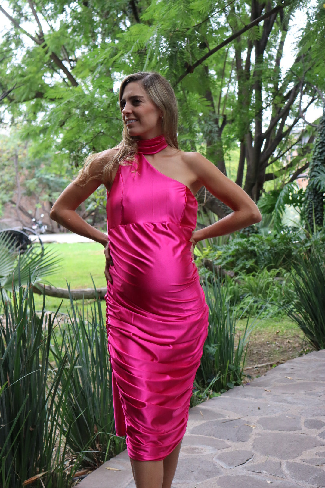 Vestido de maternidad, Liza Rosa Barbie brilloso CH