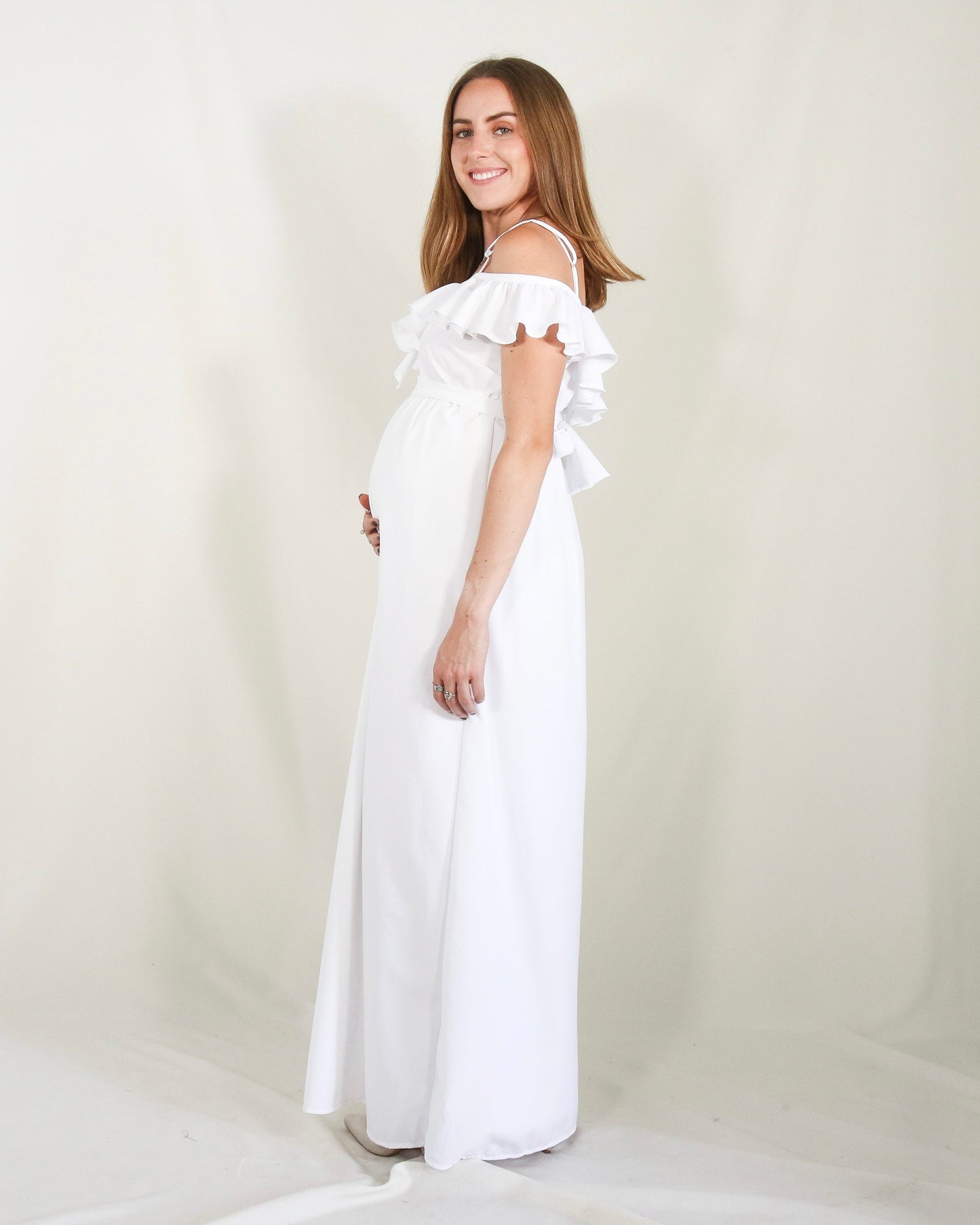 Dayana white maternity dress