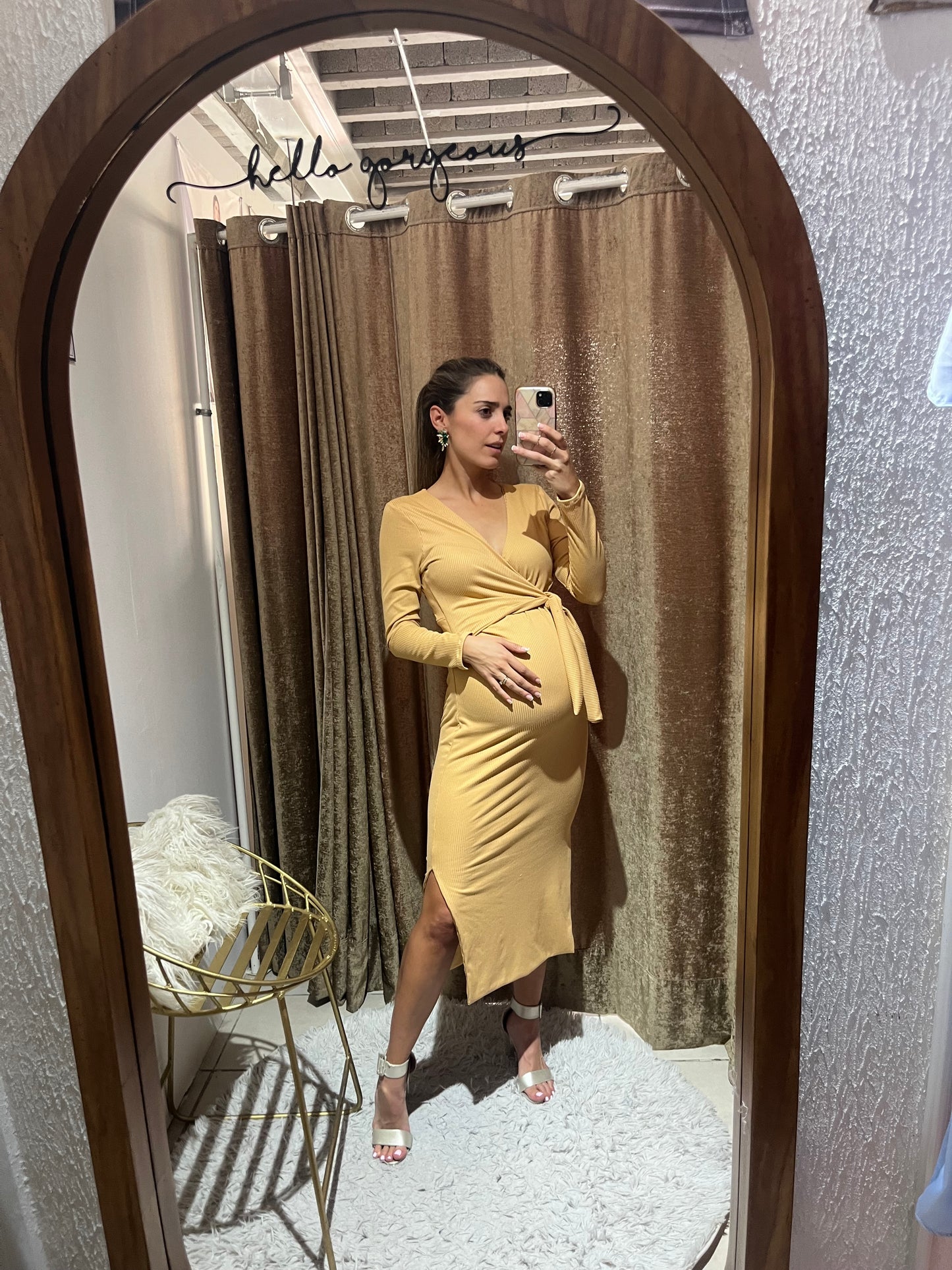Vestido de maternidad y lactancia, Aitana granola