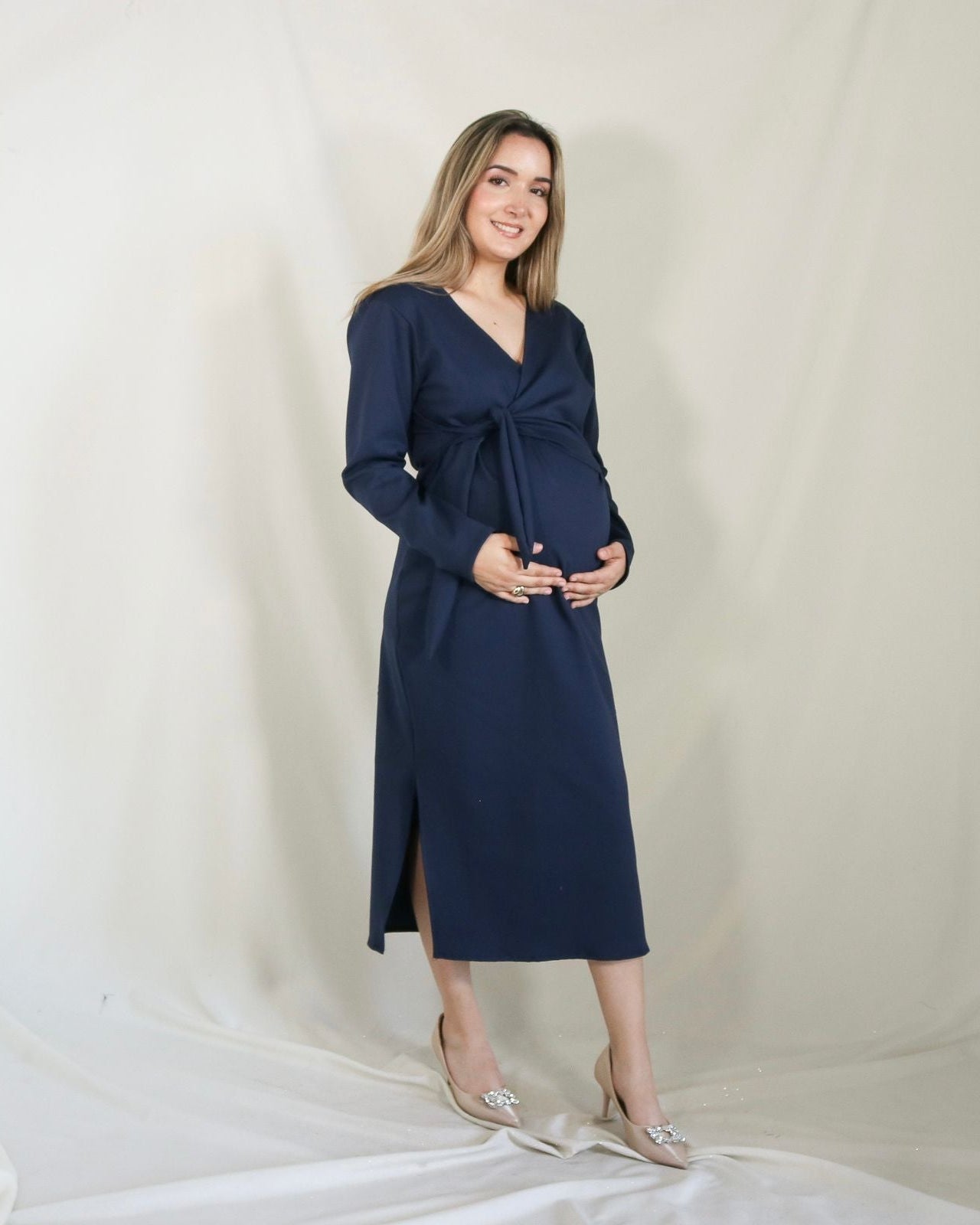 Vestido de maternidad Aitana azul marino Ponti roma (M)