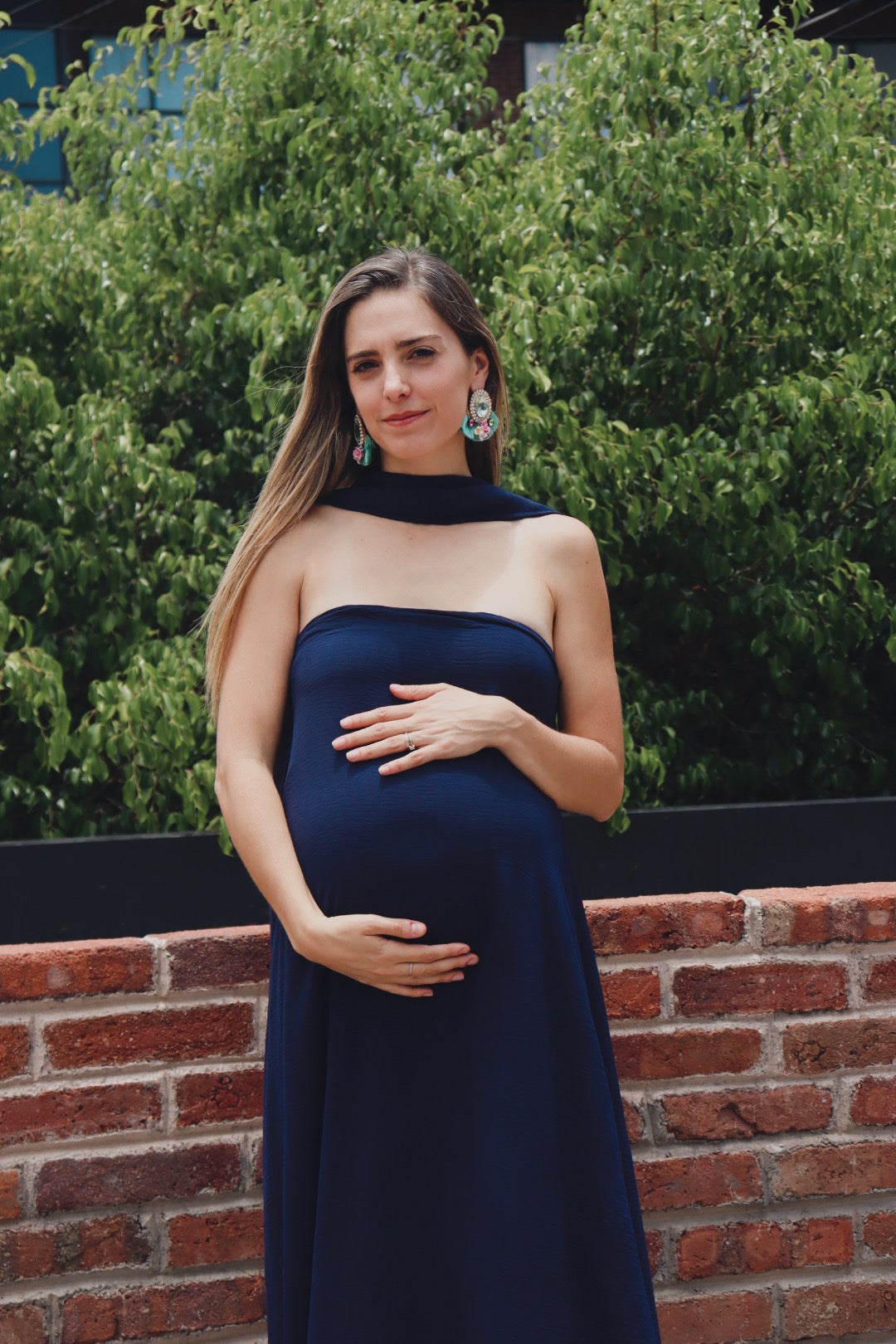 Vestido de Maternidad, Adela azul marino
