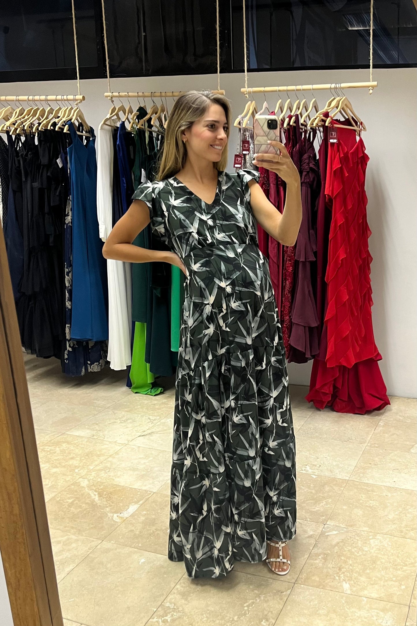 Red Andrea/Dalia maternity dress