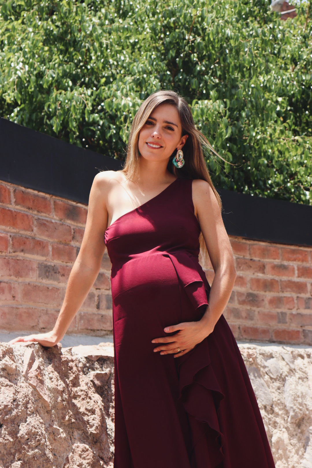 Dayana mulberry maternity dress