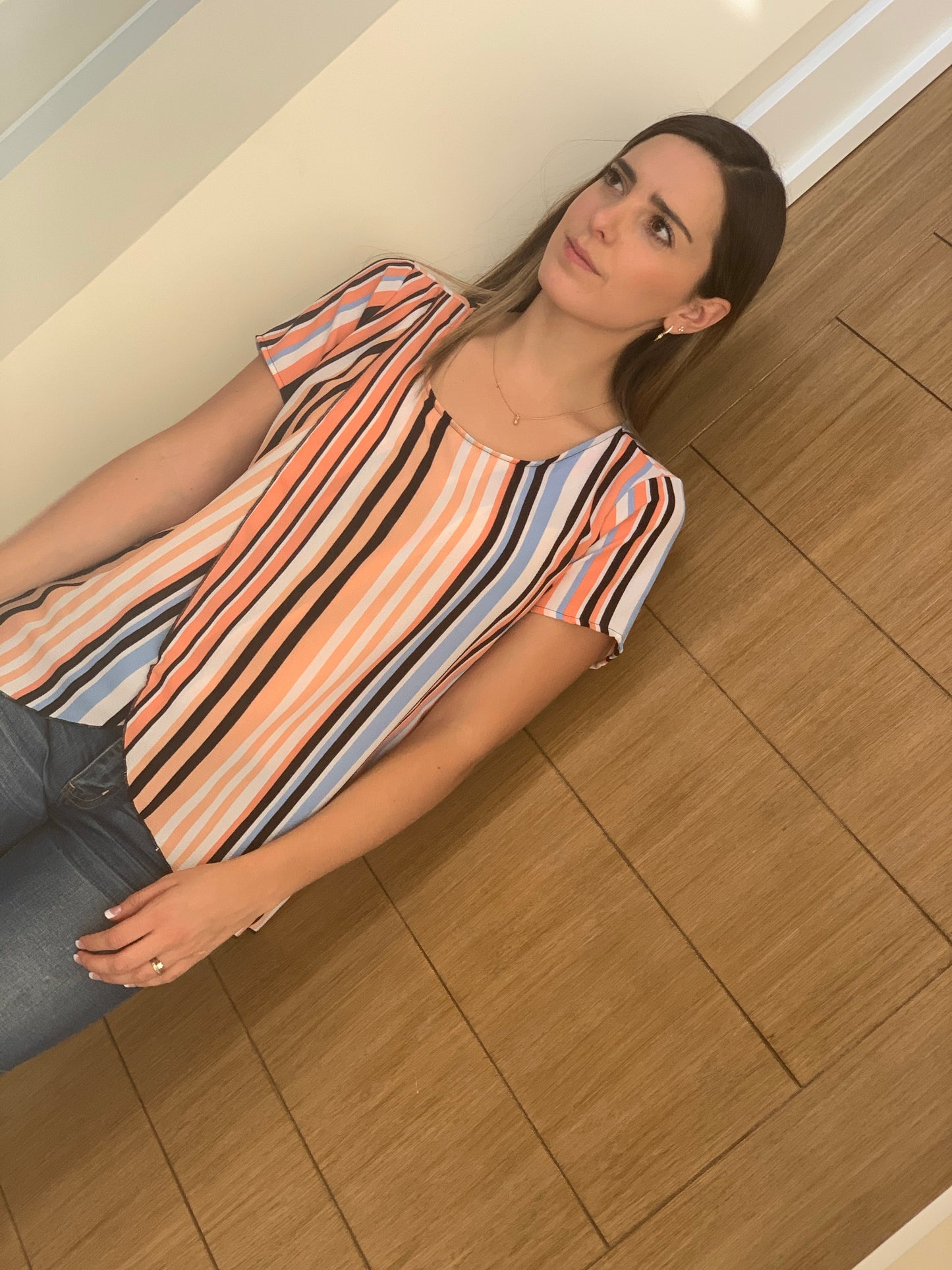 Diana Nursing Blouse, colored stripes