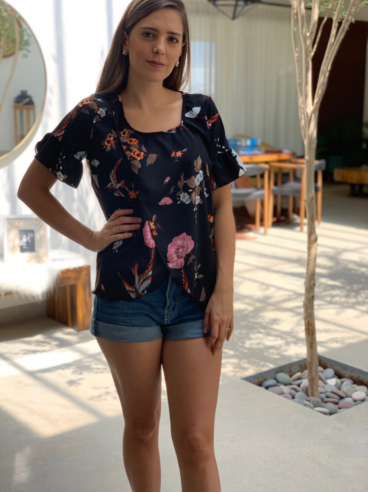 Nursing blouse, Georgina/Diana little birds
