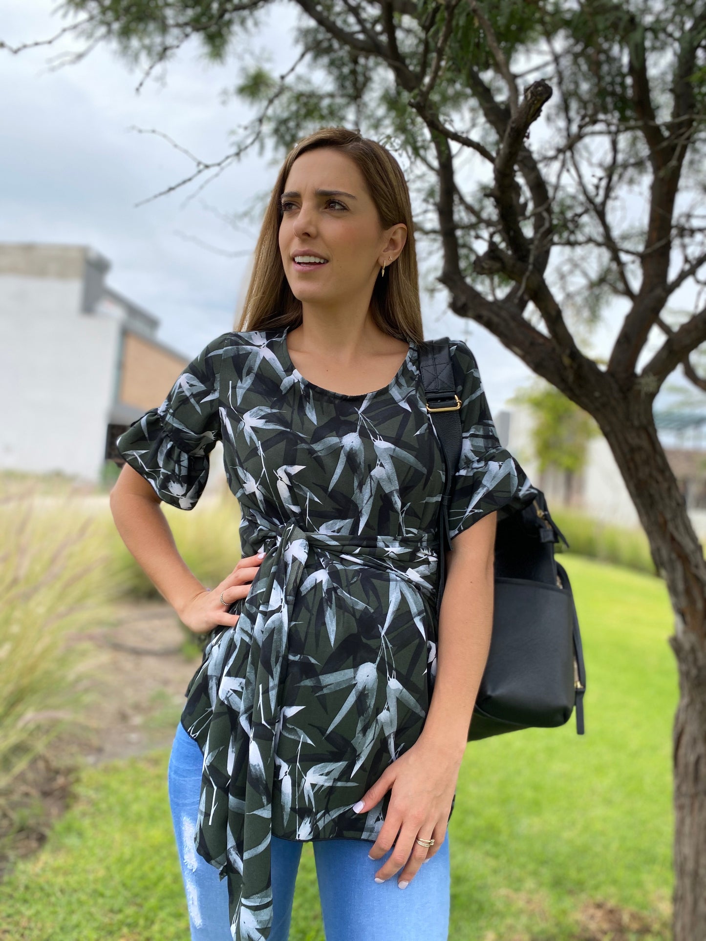 Maternity blouse, Luciana modern fabric