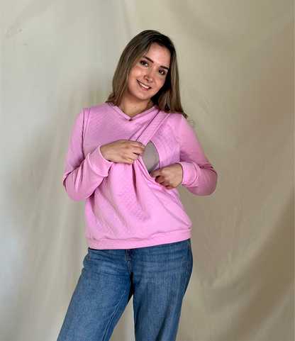 Sudadera de lactancia, rombos daniela rosa