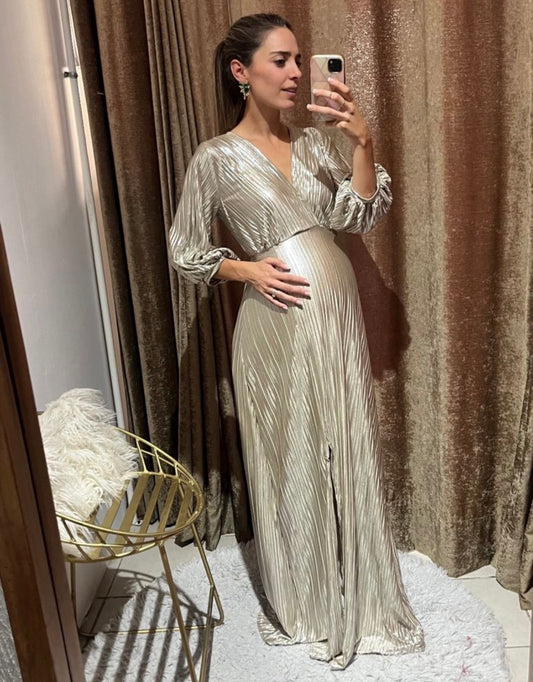 Vestido de maternidad, Nicole dorado CH y XG