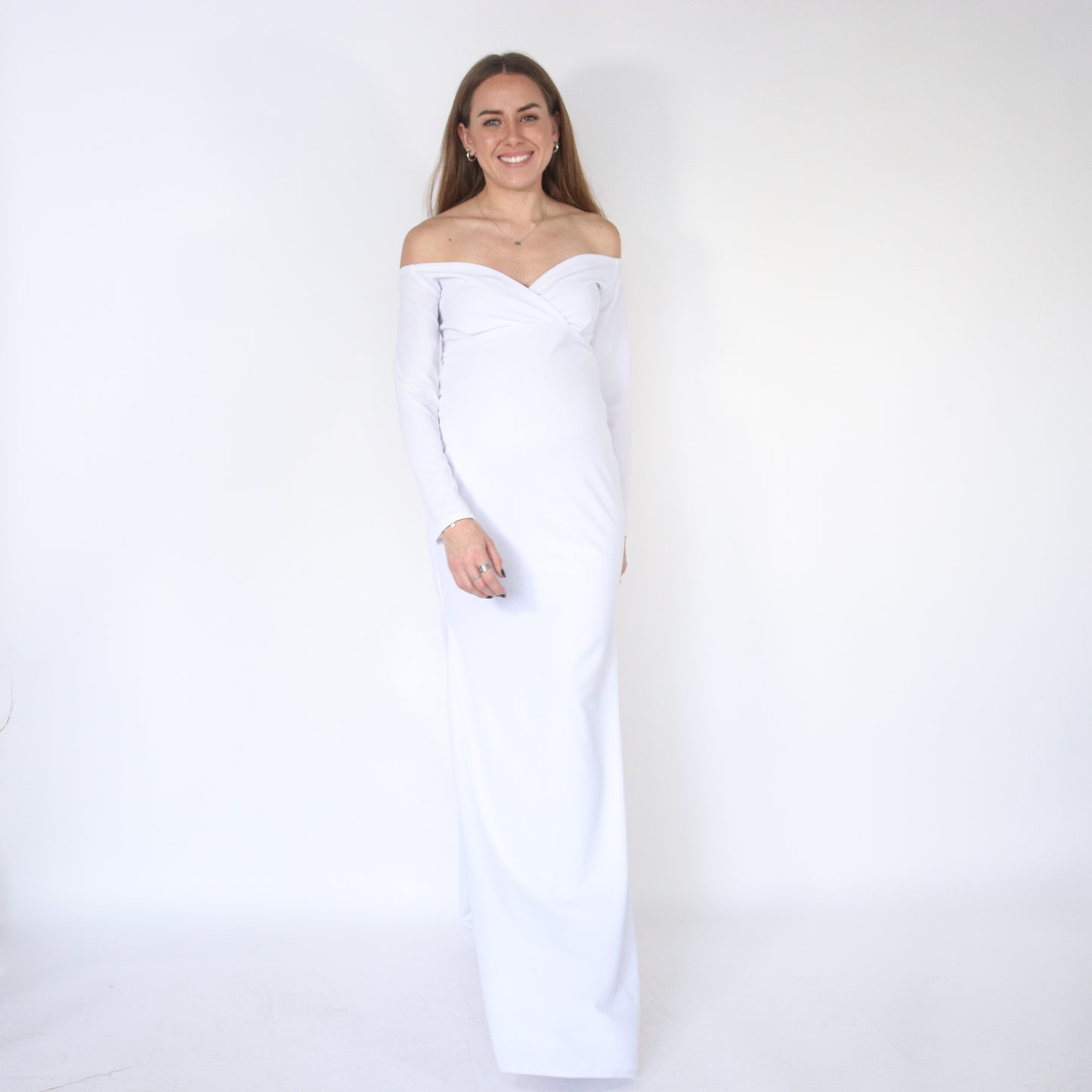 Vestido de maternidad sesión, Ritta blanco CH, M
