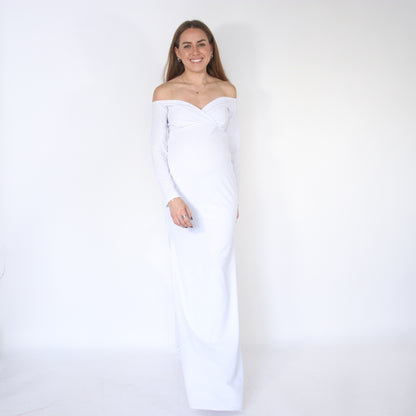 Vestido de maternidad sesión, Ritta blanco CH, M
