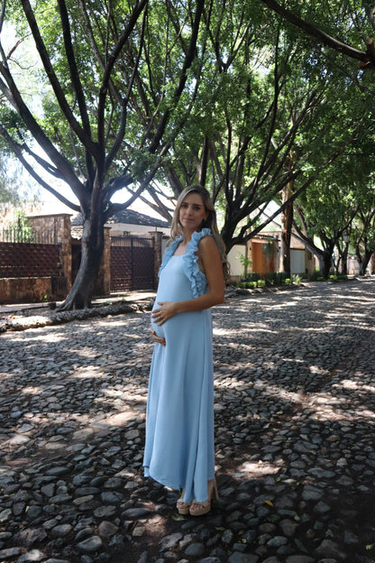 Vestido de maternidad, Rossenda mar azul CH