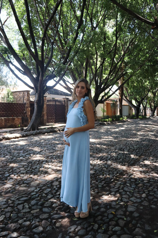 Vestido de maternidad, Rossenda mar azul CH