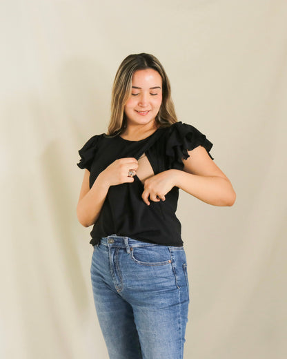 Nursing blouse, Adri black