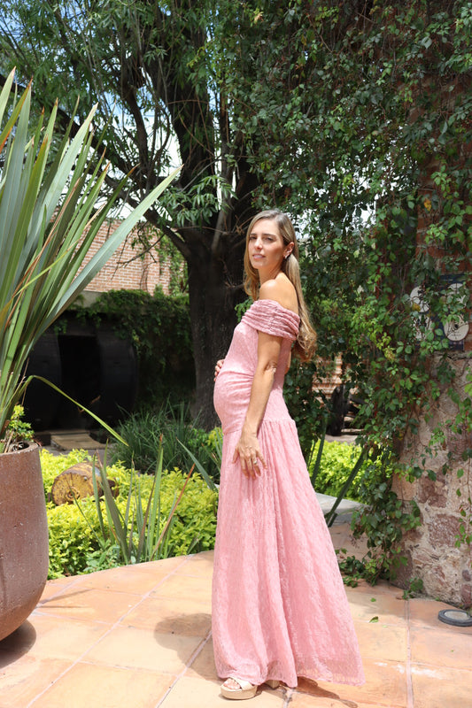 Vestido de maternidad Adeline rosa encaje M