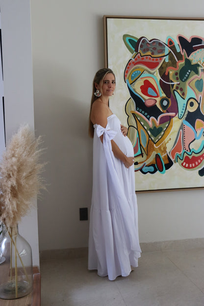 Vestido de maternidad Kalisi blanco CH