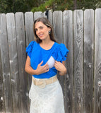 Blusa de lactancia, Adri azul cey vivo