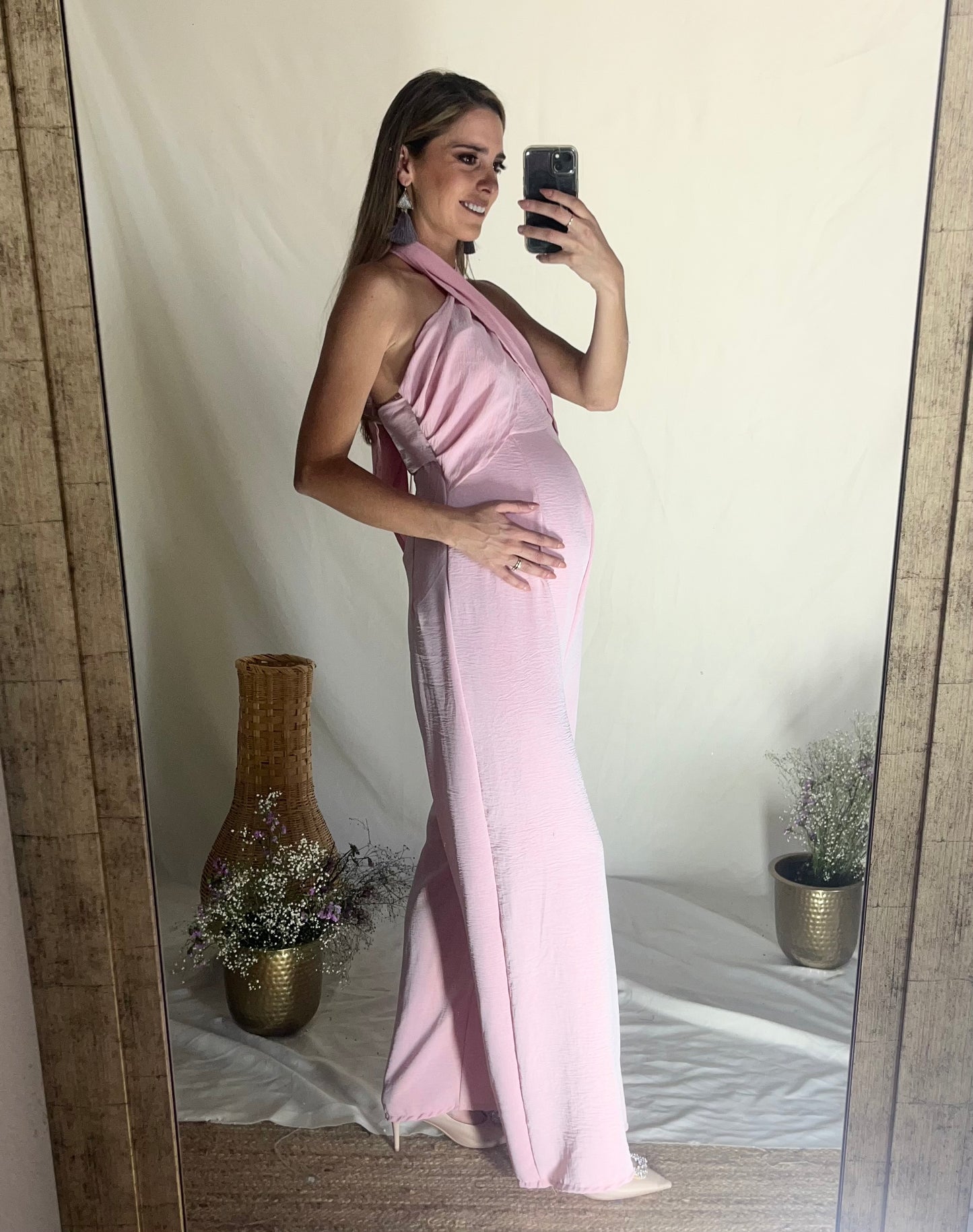 Jumpsuit de maternidad, rosa peonia