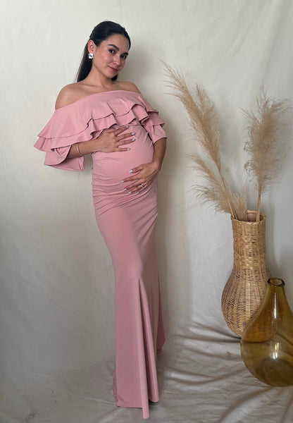 Vestido de maternidad, Alejandra rosa licra