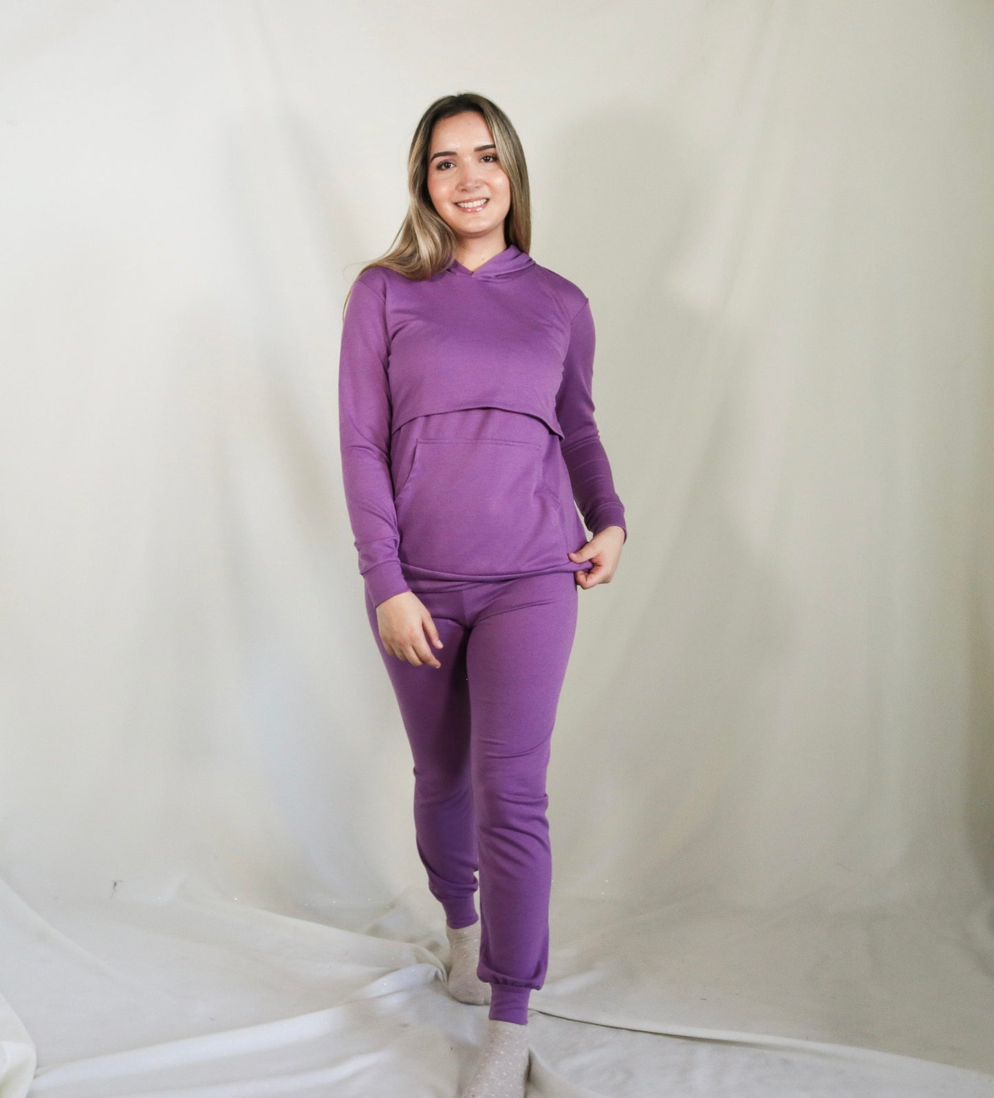 Pants de maternidad y lactancia lila