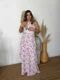 Vestido lactancia Emily florecitas fucsia