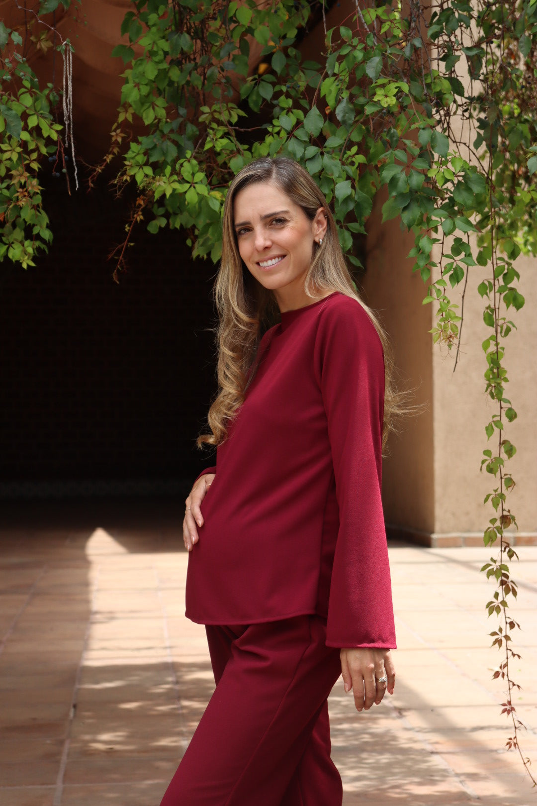 Conjunto de maternidad Mayte, vino vértigo