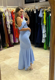 Vestido maternidad Renata azul CH