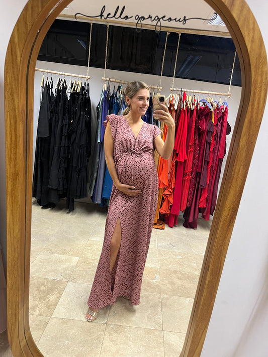 Bethzy Dress, Dalmatian Pink