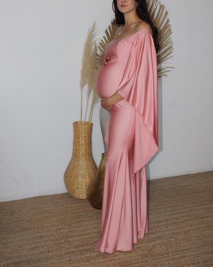 Vestido de maternidad Melissa, rosa brilloso  XG