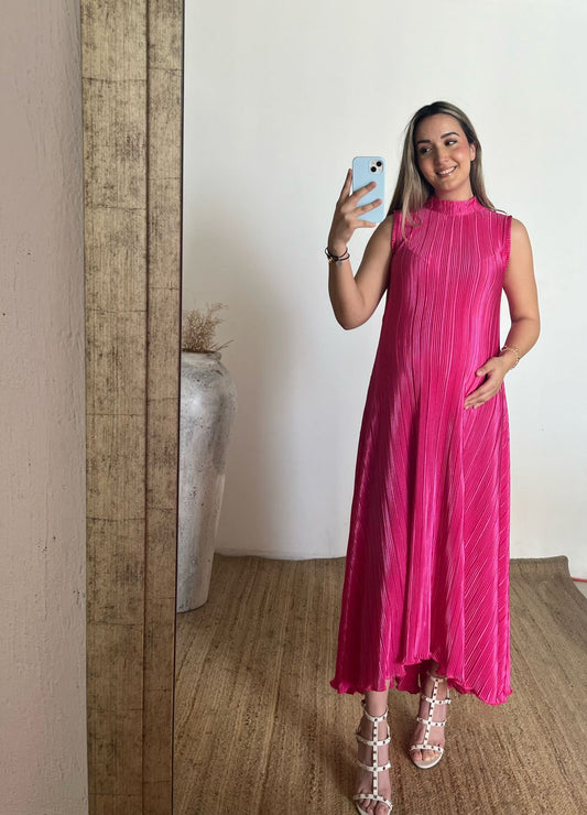 Vestido de maternidad Sonia, rosa Barbie CH