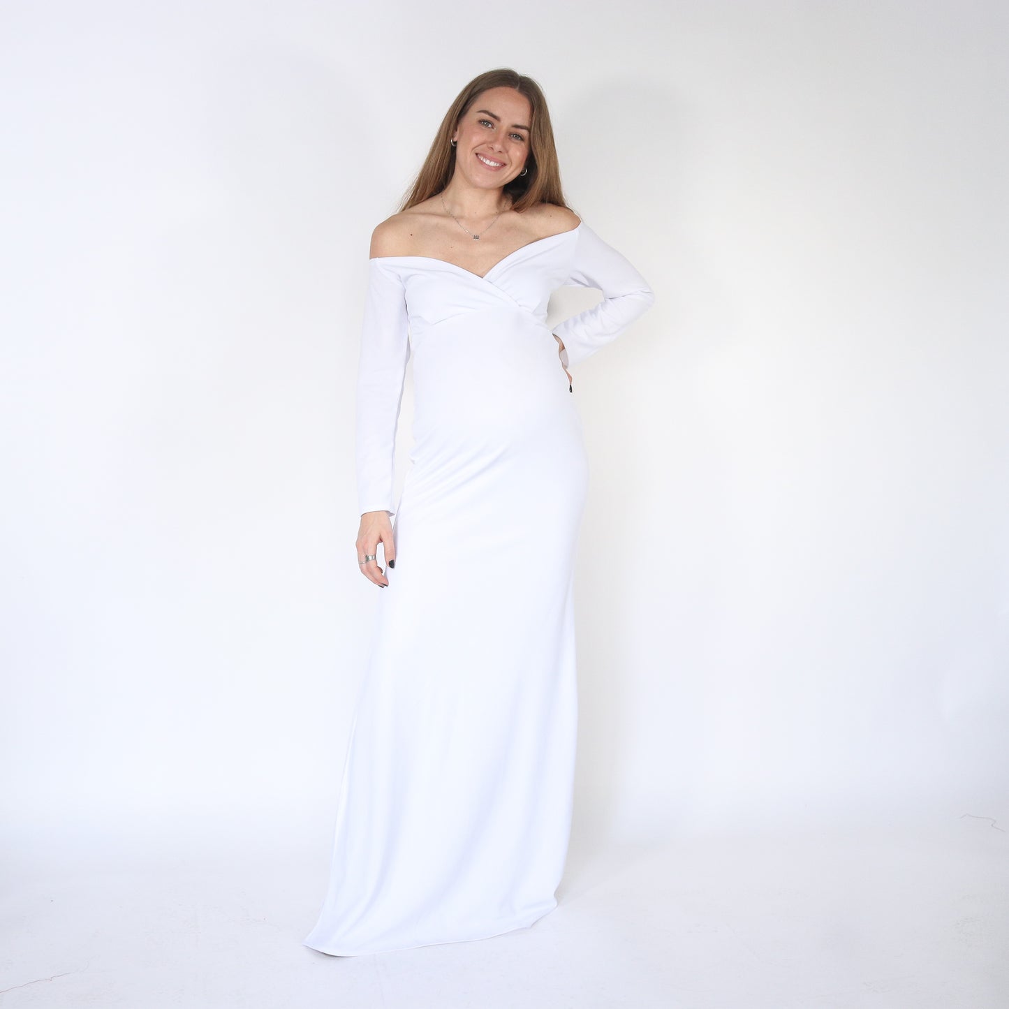 Vestido de maternidad sesión, Ritta blanco CH, M