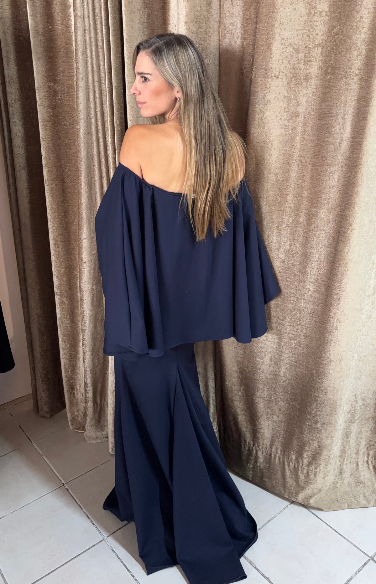 Vestido de maternidad Amparo, azul marino Ponti Roma