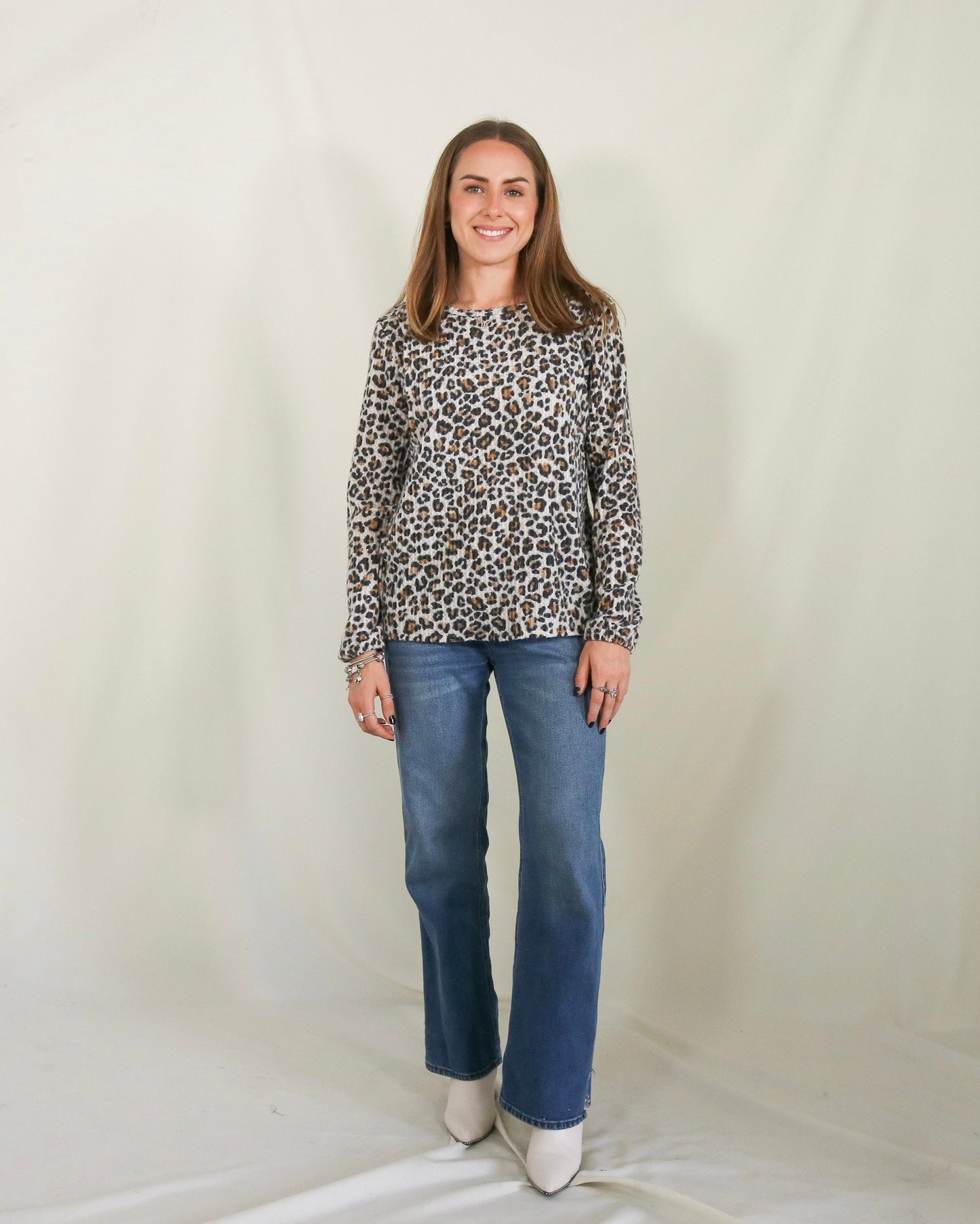 Blusa de lactancia Daniela, leopardo caliente