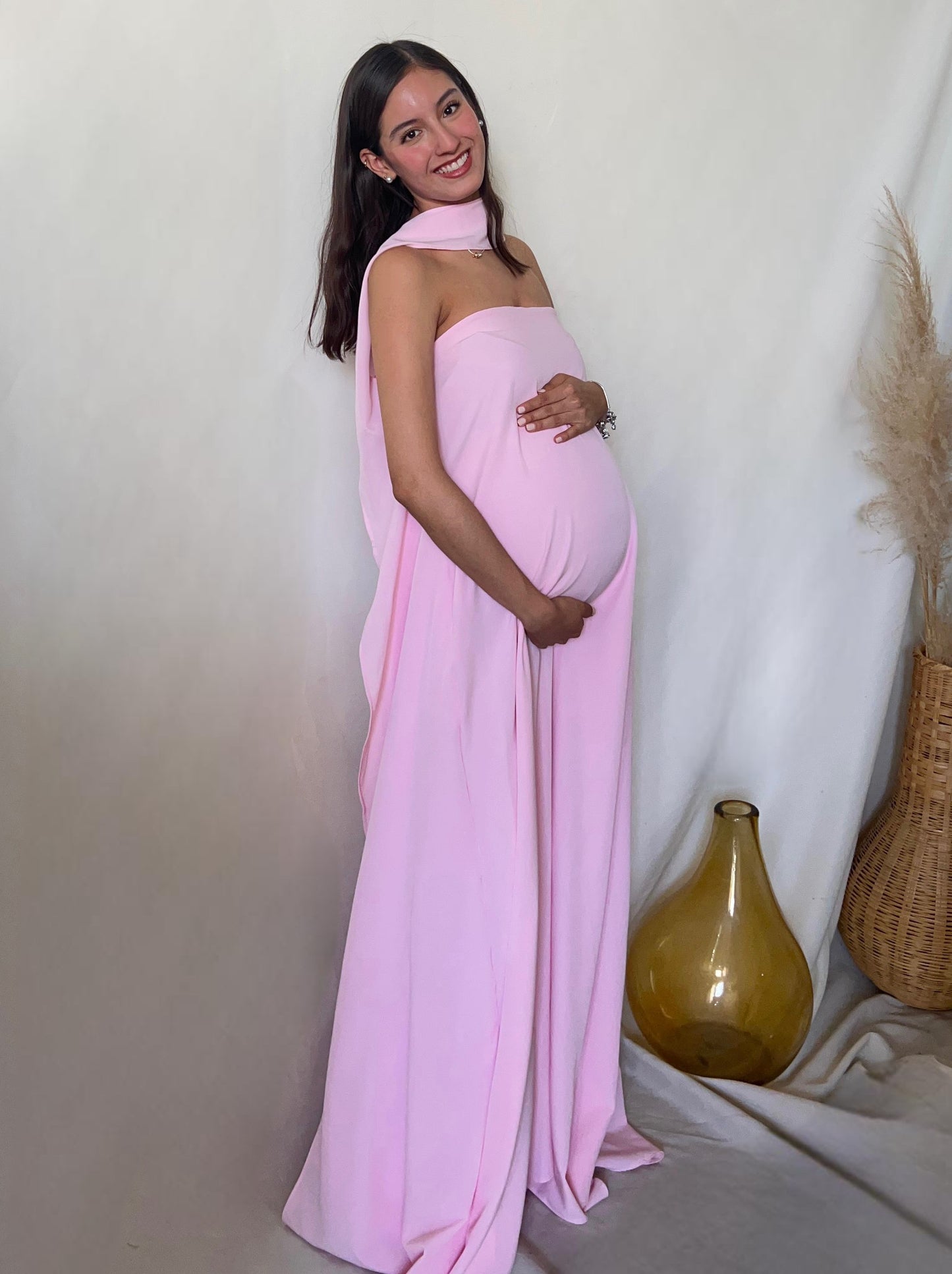 Vestido de Maternidad, Adela rosa claro