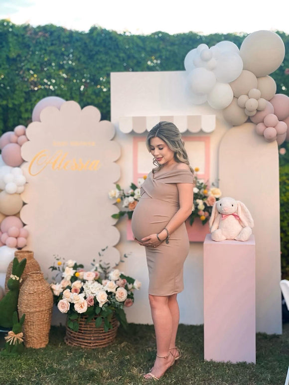 Vestido de maternidad, beige Viridiana