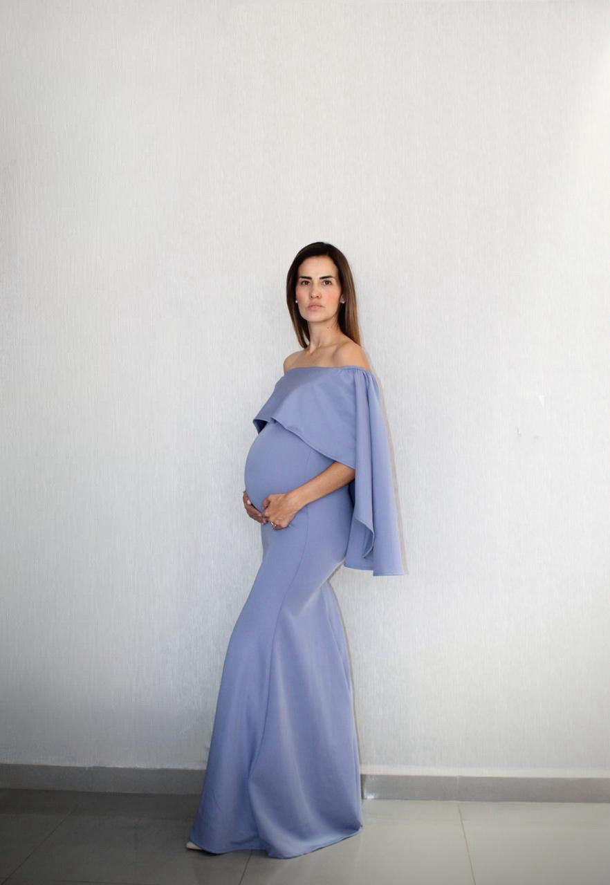 Vestido de maternidad Amparo, Azul CH