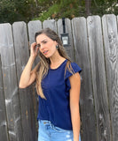 Blusa lactancia Andy, azul marina