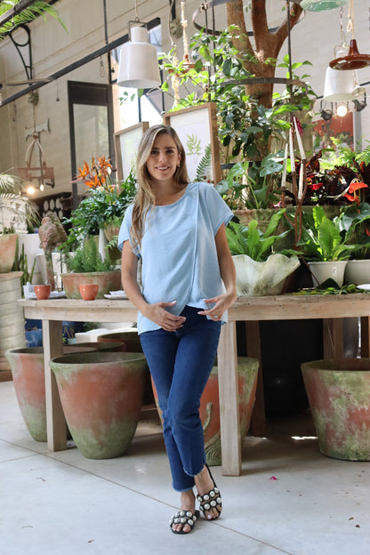 Blusa de Lactancia, Diana Azul jaspe