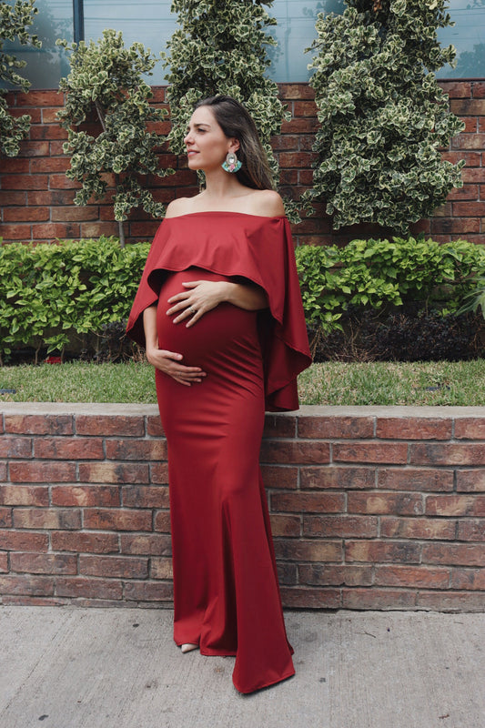 Vestido de maternidad Amparo, óxido