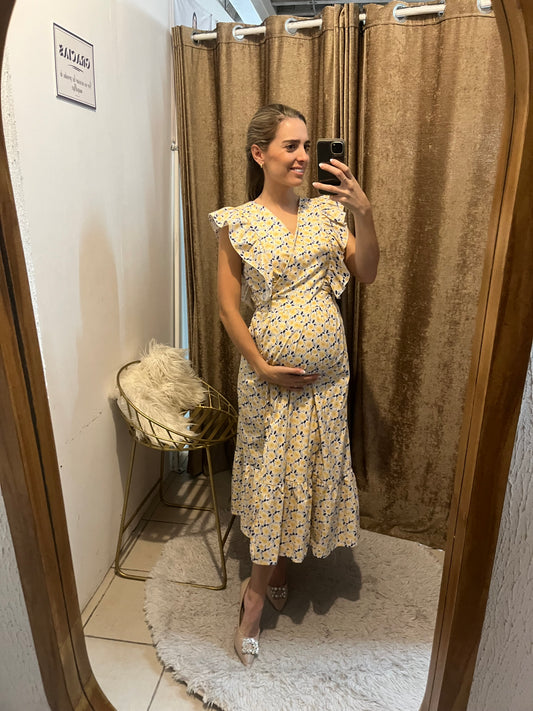 Vestido de maternidad Angelica amarillo