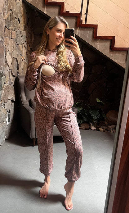 Pants de lactancia leopardo